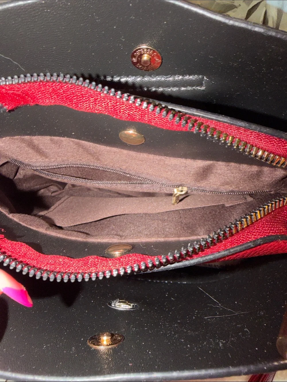Structured Red and Black Top-Handle Crossbody bag — Modern Everyday Elegance